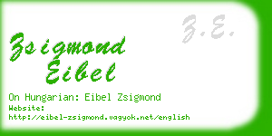 zsigmond eibel business card